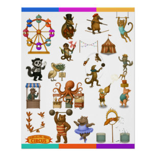 Poster spectacles du cirque Dingaling Bros