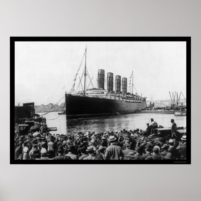 Poster Spectateurs Lusitania 1907 (Devant)