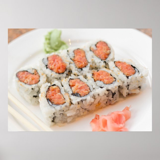Poster Spicy Tuna Roll Sushi (Devant)