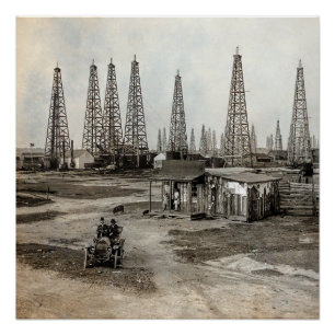 Poster Spindletop Oil field - Texas 1902