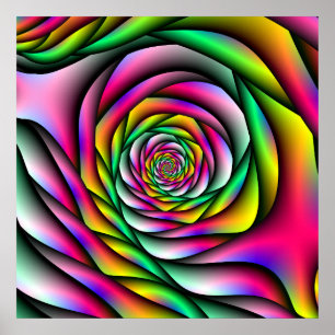Poster Spirale arc-en-ciel