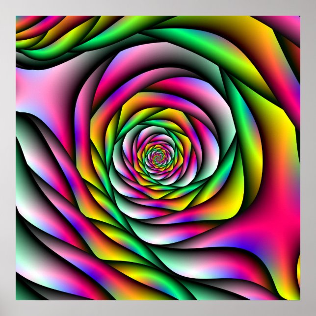Poster Spirale arc-en-ciel (Devant)