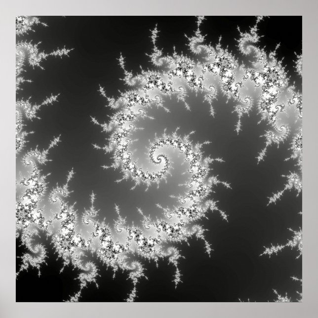 Poster spirale noire et blanche (Devant)
