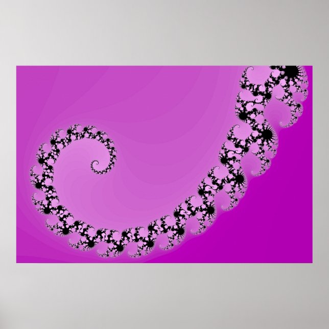 Poster Spirale pourpre Mandelbrot (Devant)