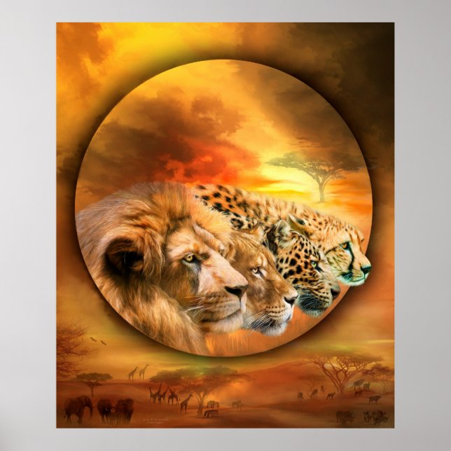 Poster Spirits Of The Savannah Fine Art Poster/Print (Devant)
