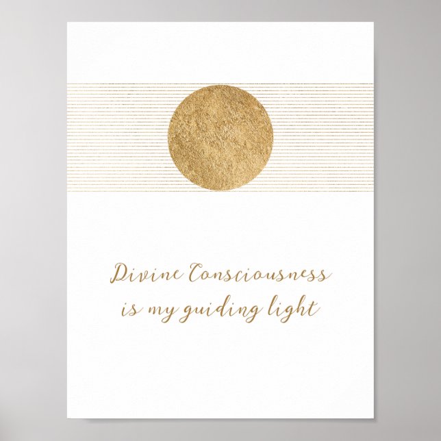 Poster Spirituel Soleil Doré (Devant)