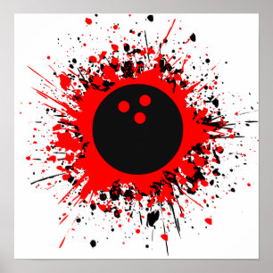 Poster splatz de bowling