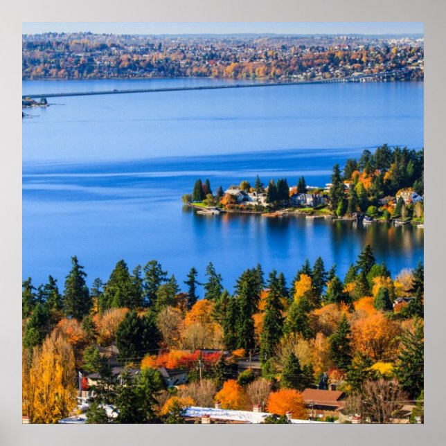 Poster Splendid colors of fall at Bellevue (Devant)