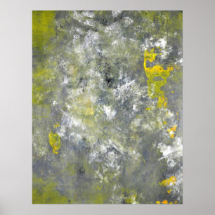 Poster "Splish, éclaboussent" l'art abstrait gris et