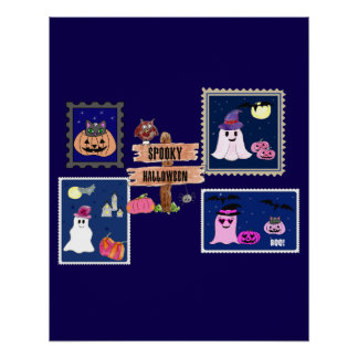 Poster Spooky Halloween Cliipart
