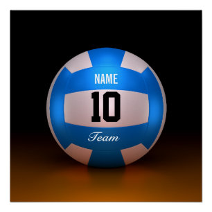 Poster Sport bleu de volleyball