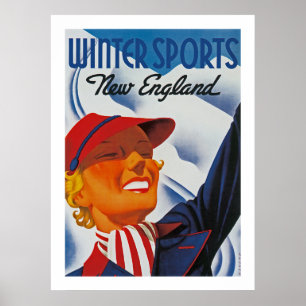 Poster Sports d'hiver Nouvelle Angleterre
