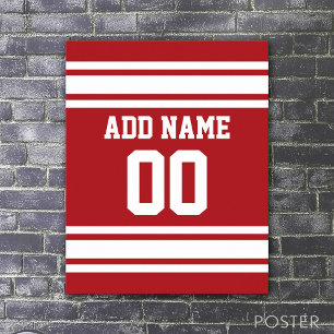 Poster Sports Jersey with Your Name and Number