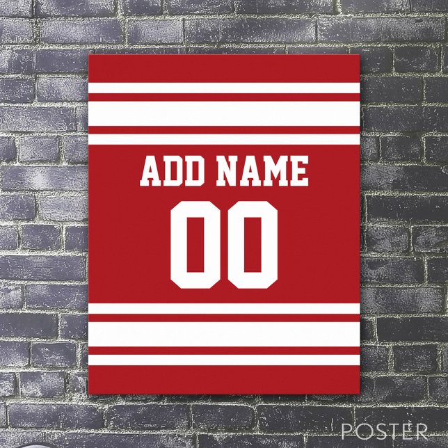 Poster Sports Jersey with Your Name and Number (Sport Jersey Poster)