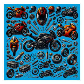 Poster Sports Motorcycles: Speed and Performance