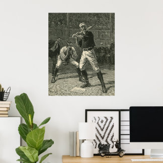 Poster Sports vintages, joueurs de baseball par Thulstrup