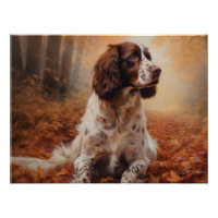 Springer Spaniel à l'automne Feuilles automne Insp