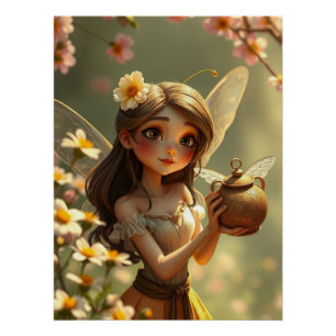Poster Springs Fairy Art