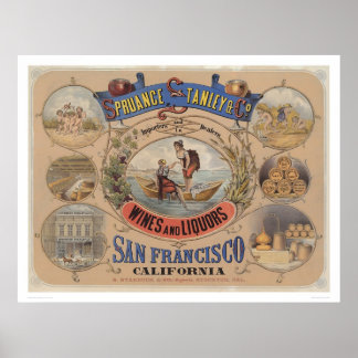 Poster Spruance Stanley & Co., Wines & Liquors, SF (1305)