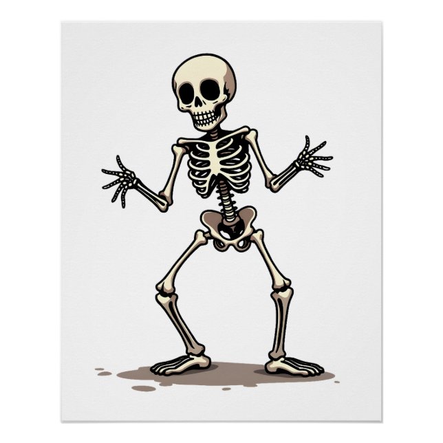 Poster Squelette faisant le Dab � Chemise de danse drôle  (Devant)