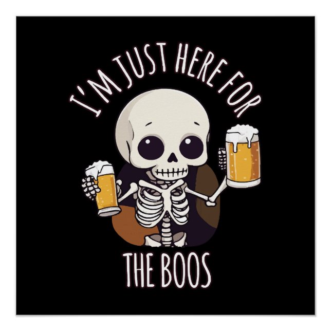 Poster Squelette Mignon Halloween Oktoberfest (Devant)