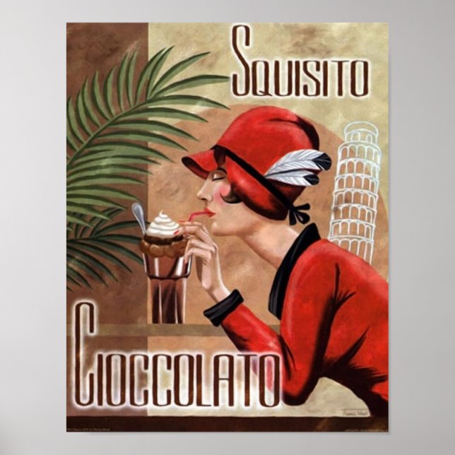 Poster Squisito Cioccolato Italienne Chocolate Femme en R (Devant)