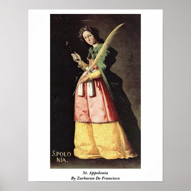 Poster St. Appolonia By Zurbaran De Francisco (Devant)