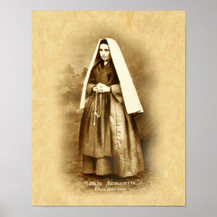 Poster St Bernadette Soubirous