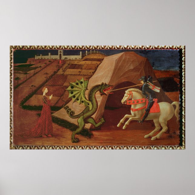 Poster St. George and the Dragon, c.1439-40 (Devant)