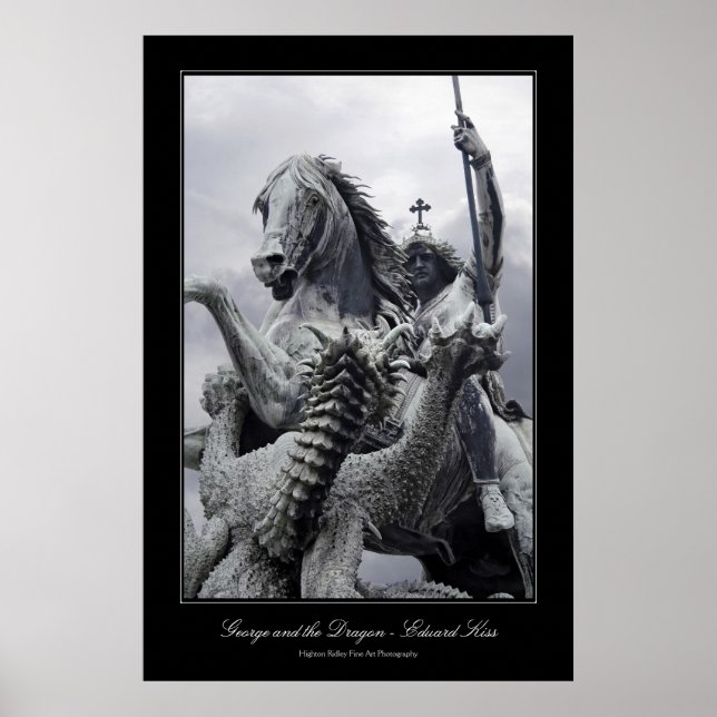 Poster St George et Dragon, style galerie (Devant)