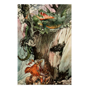 Poster St George et le Dragon par Charles Folkard