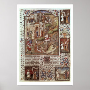 Poster St George tuant des dragons