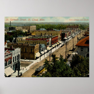 Poster St. Germain St., St. Cloud, MN 1914 Vintage