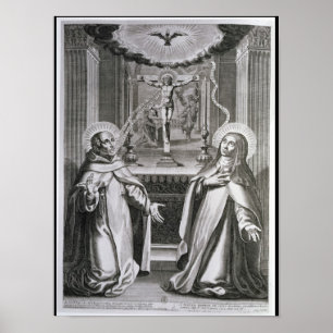 Poster St John de la croix et de St Theresa d'Avila