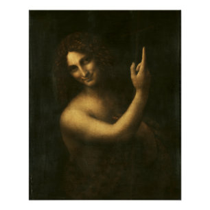 Poster St John le baptiste Leonardo da Vinci brillant