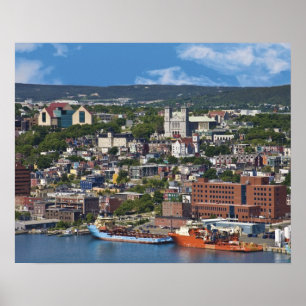 Poster St. John's, Terre-Neuve, Canada, le littoral