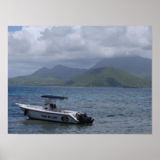 Poster St Kitts, Turtle Beach