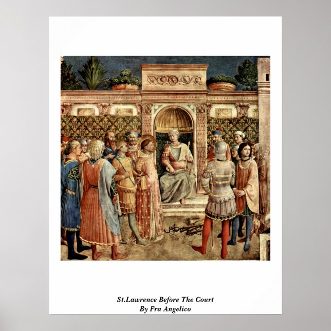 Poster St.Lawrence Before The Court By Fra Angelico (Devant)