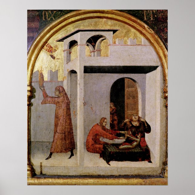 Poster St. Louis Toulouse apparaissant au chevet malade (Devant)