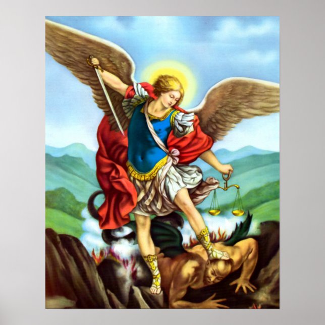 Poster St Michael Archangel San Miguel Arcangel (Devant)