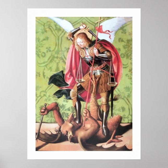 POSTER ST. MICHAEL, DRAGON ET JUSTICE (Devant)