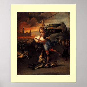 Poster St MICHAEL ET LE DRAGON