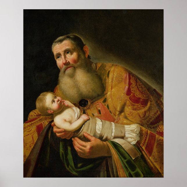 Poster St. Simeon présenter le Christ enfant (Devant)