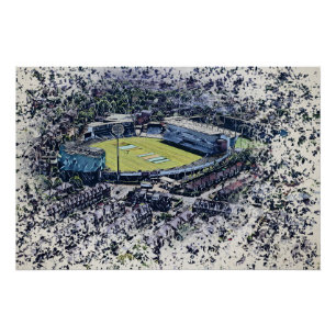 Poster Stade de cricket artistique Leeds, Yorkshire