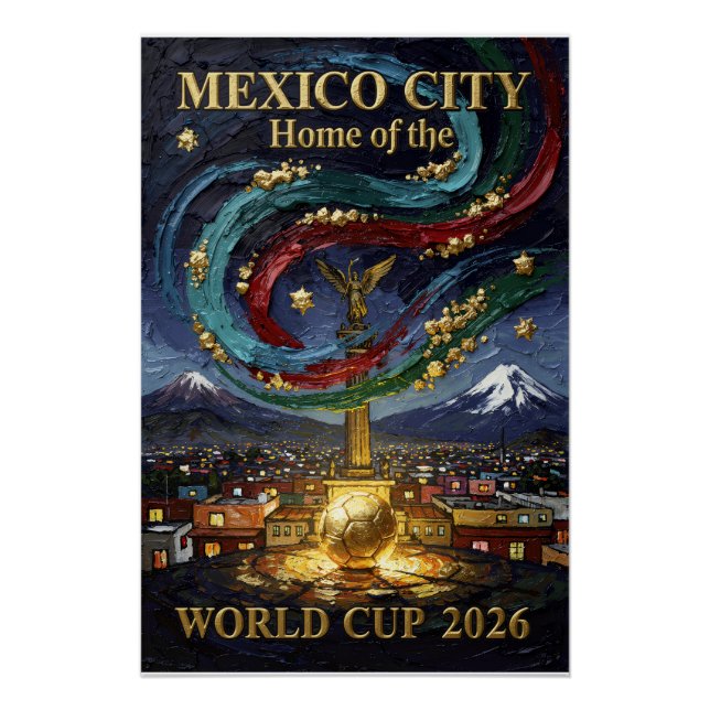 Poster Stade de football d'art de Mexico 2026 (Devant)