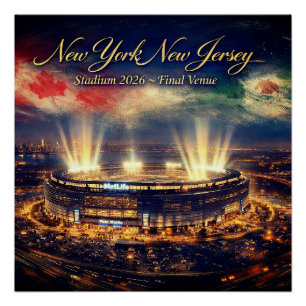 Poster Stade élégant de New York hôte de la Coupe du Mond