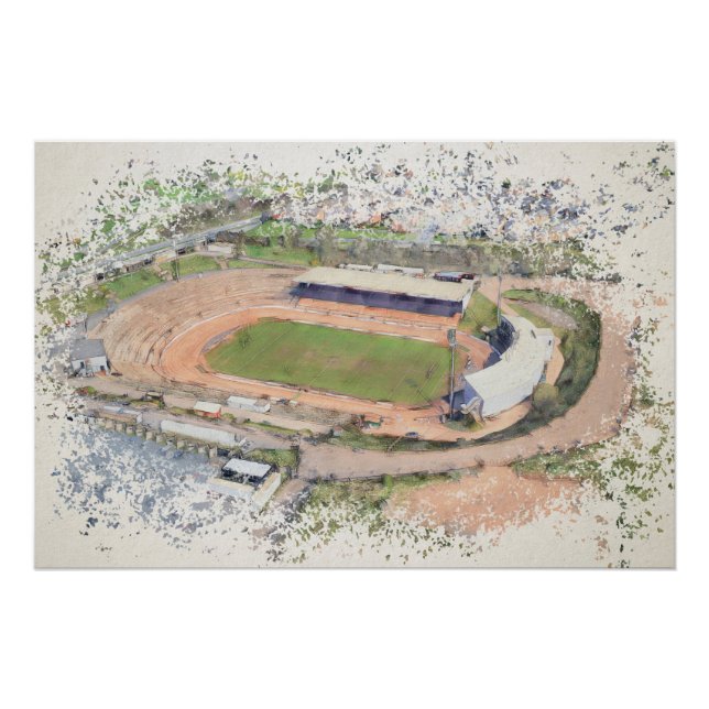 Poster Stade Odsal, Bradford Aerial Art (Devant)
