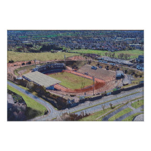 Poster Stade Odsal, Bradford Aerial Art