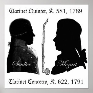 Poster Stadler et Mozart Clarinet