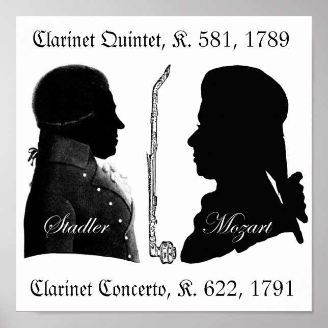 Poster Stadler et Mozart Clarinet (Devant)